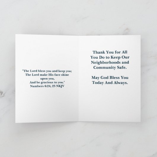 Dank een Cop Kaart (Binnen)