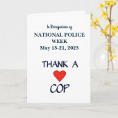 Dank een Cop Kaart (Gele Bloem)