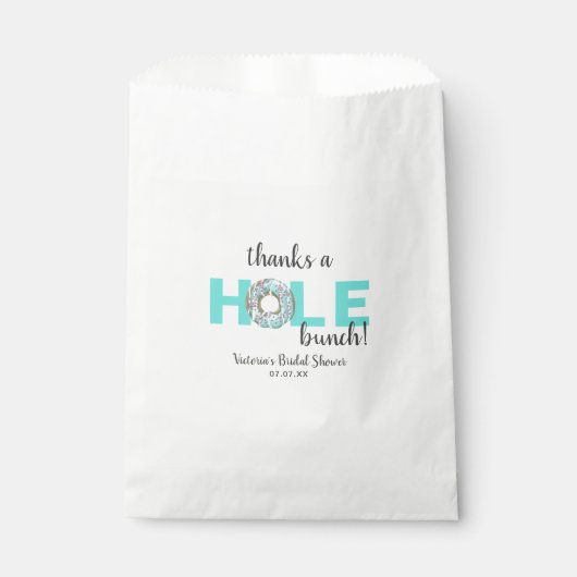 Dank een Hole bos | Donut Party Favor Tassen Bedankzakje (Voorkant)