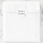 Dank een leraar ronde sticker (Tas)