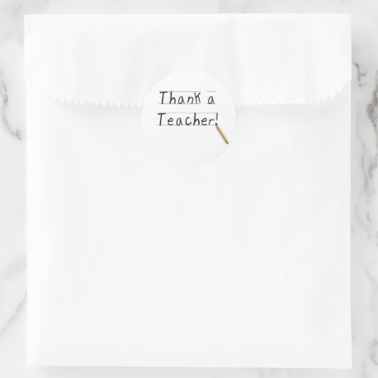 Dank een leraar ronde sticker (Tas)