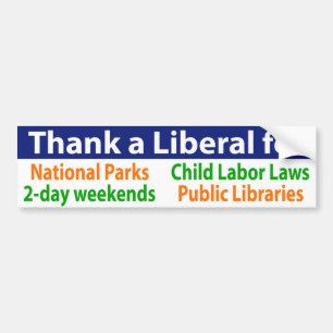 Dank een liberaal voor veel van je privileges bumpersticker