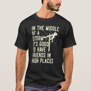 Dank een Lineman Quote Electrical Lineman Electric T-shirt