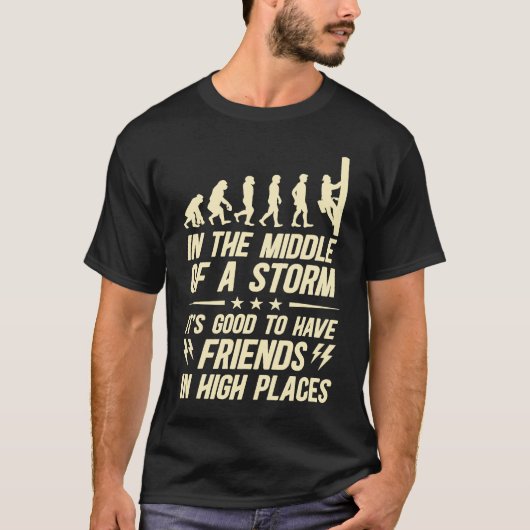 Dank een Lineman Quote Electrical Lineman Electric T-shirt (Voorkant)