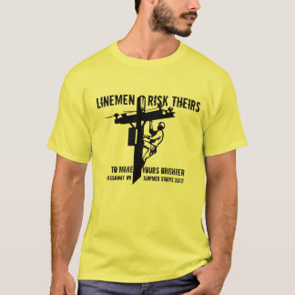 Dank een Linewerker Summer 2012 Gassaway, WV T-shirt