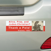 Dank een paal! bumpersticker (Op auto)