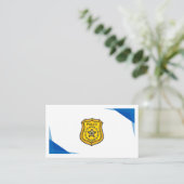 Dank een politieman contactkaartje (Staand voorkant)