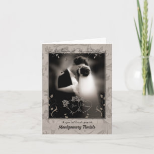 Dank een serviceprovider Sepia Wedding Bedankkaart