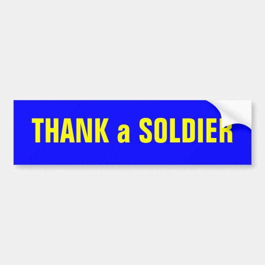 DANK EEN SOLDAAT BUMPERSTICKER (Voorkant)