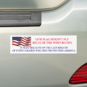 DANK EEN SOLDAAT BUMPERSTICKER (Op auto)