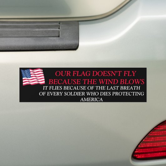 DANK EEN SOLDAAT BUMPERSTICKER (Op auto)