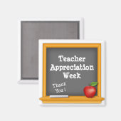 Dank een Teacher Appreciation Week Magneet (Voorkant / Achterkant)