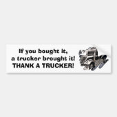 Dank een trucker bumpersticker (Voorkant)