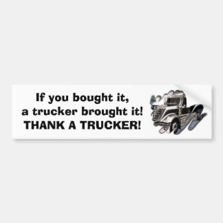 Dank een trucker bumpersticker