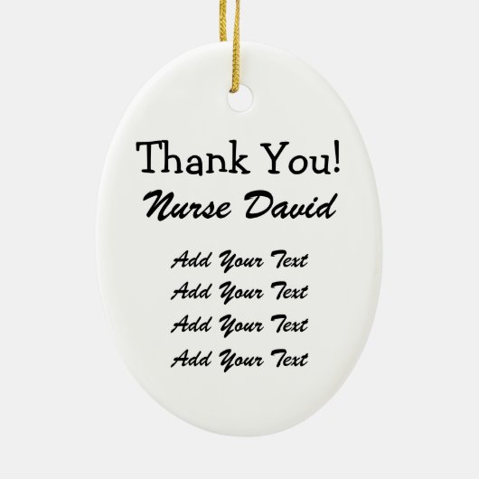 Dank een verpleegster - SRF Keramisch Ornament (Achterkant)