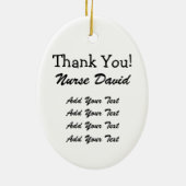 Dank een verpleegster - SRF Keramisch Ornament (Achterkant)