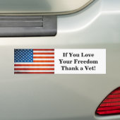 Dank een Vet Bumpersticker (Op auto)