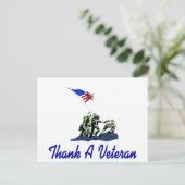 Dank een veteraan briefkaart (Staand voorkant)