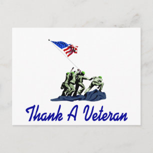Dank een veteraan briefkaart