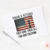 Dank een veteraan Sticker (Envelop)