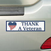 Dank een Veteran Bumpersticker (Op auto)