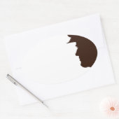 Dank een Veteran Ovale Sticker (Envelop)