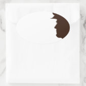 Dank een Veteran Ovale Sticker (Tas)