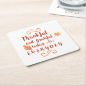 dank en dank aan de Thanksgiving Kartonnen Onderzetters (Schuin)