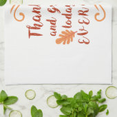 dank en dank aan de Thanksgiving Theedoek (Gevouwen)