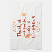 dank en dank aan de Thanksgiving Theedoek (Verticaal)