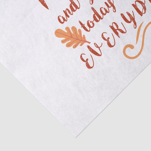 dank en dank aan de Thanksgiving Tissuepapier (Detail)