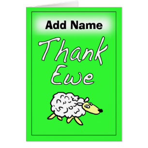 Dank Ewe (U) Kaart - Personaliseer Front & Inside