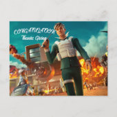 Dank Feest Fornite Briefkaart (Voorkant)