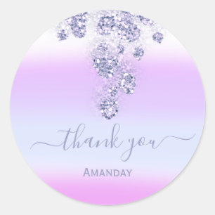 Dank Floral Stof Roze Bruids Sweet 16 Pastel Ronde Sticker