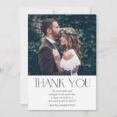 DANK: Foto van moderne serif schattig elegant Bedankkaart (Voorkant)