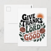 Dank Geven - Christelijk Briefkaart (Voorkant / Achterkant)