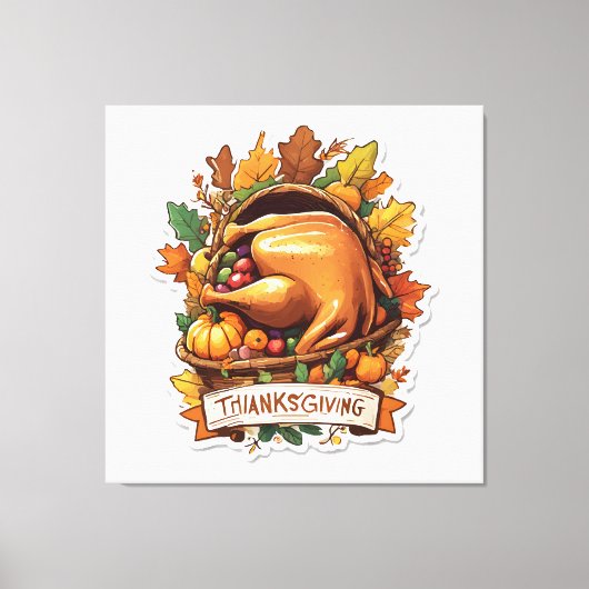 Dank geven en liefde delen canvas afdruk (Voorkant)