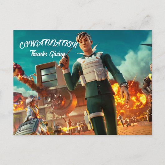 Dank Geven Fornite Briefkaart (Voorkant)