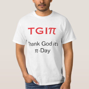 Dank God het Pi-Dag T-shirt