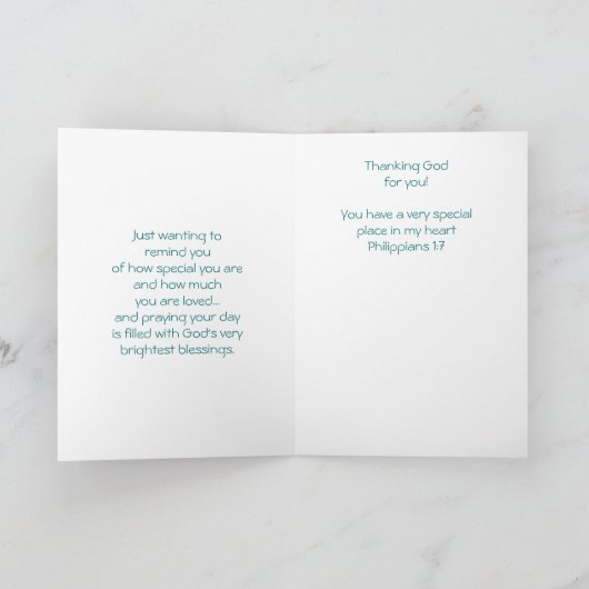 Dank God voor je Bedankkaart (Binnen)