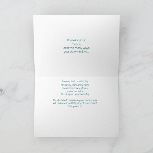 Dank God voor je Bedankkaart (Binnen)