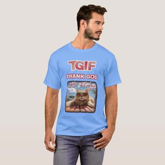 DANK GOD ZIJN VRIJDAG T-SHIRT (Voorkant volledig)