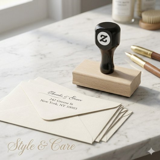Dank Grace Trouw Retouradres Rubberstempel