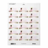 Dank hemel voor Little Girls Ethnic Angel Etiket (Full Sheet)