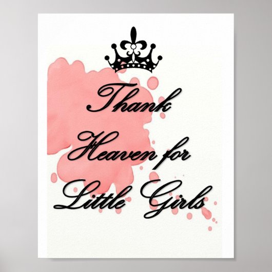 Dank hemel voor Little GIrls Poster (Voorkant)