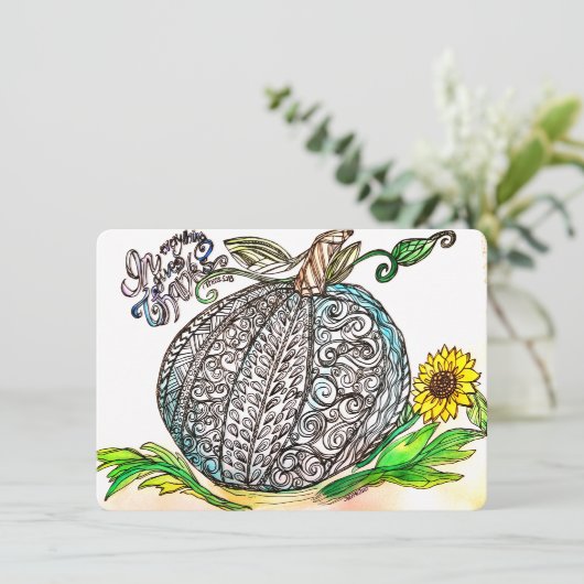 Dank in Alles Feestdagenkaart (Staand voorkant)