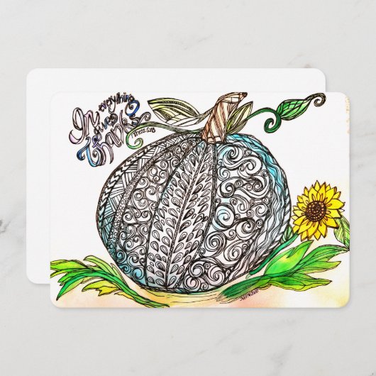 Dank in Alles Feestdagenkaart (Voorkant / Achterkant)