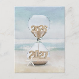 Dank Je 2027 Nieuwjaarsuurglas Feestdagenkaart