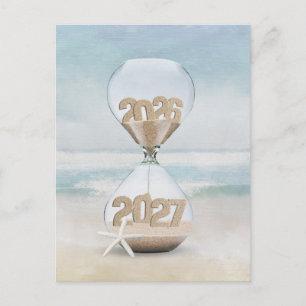 Dank Je 2027 Nieuwjaarsuurglas Feestdagenkaart