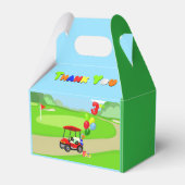 Dank Je 3e Verjaardag Rode Golfkar Jongens Bedankdoosjes (Achterkant)